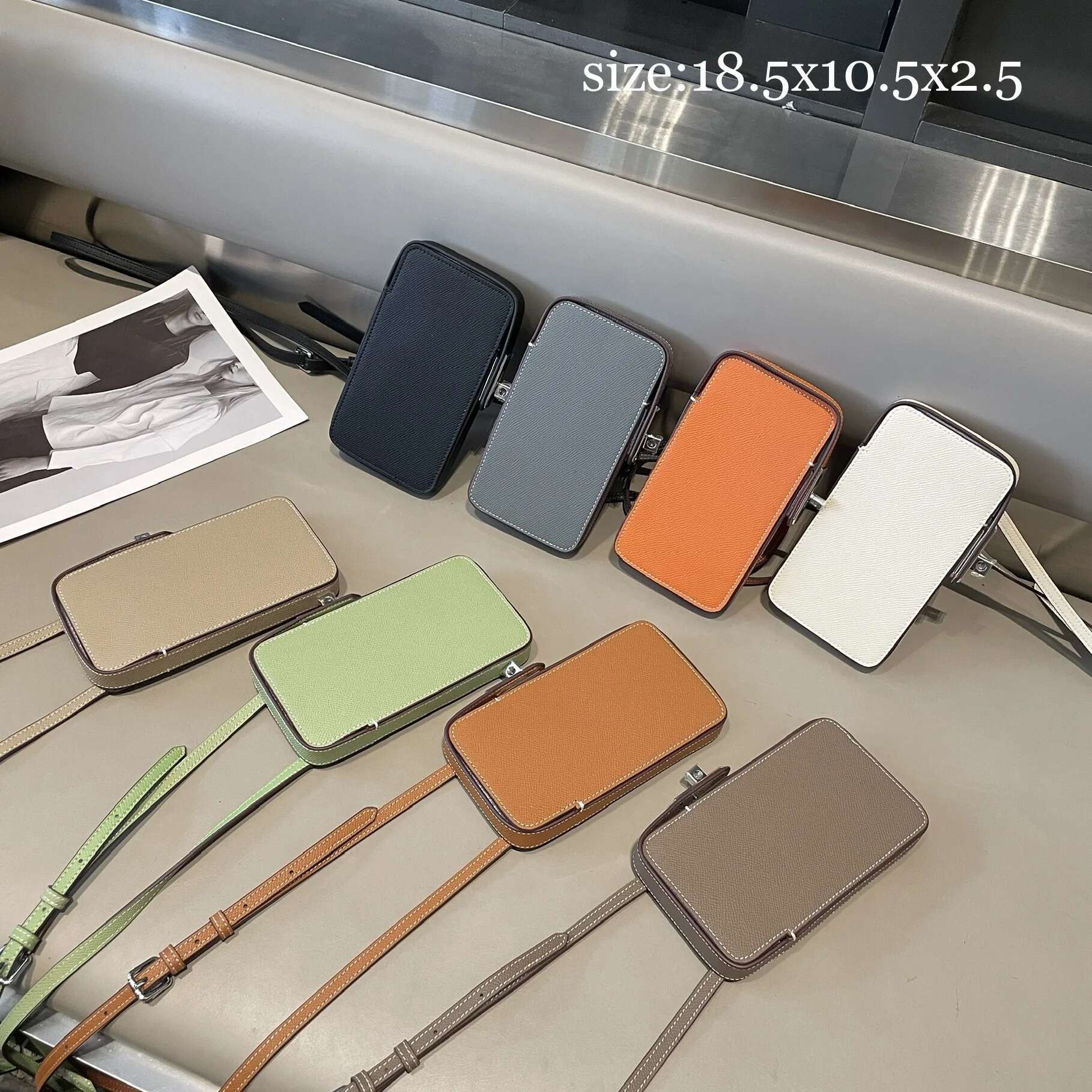 Design Phone Woman Portable Genuine Leather Cross-Body Fashion Casual Lady Shoulder Bag Card Wallet