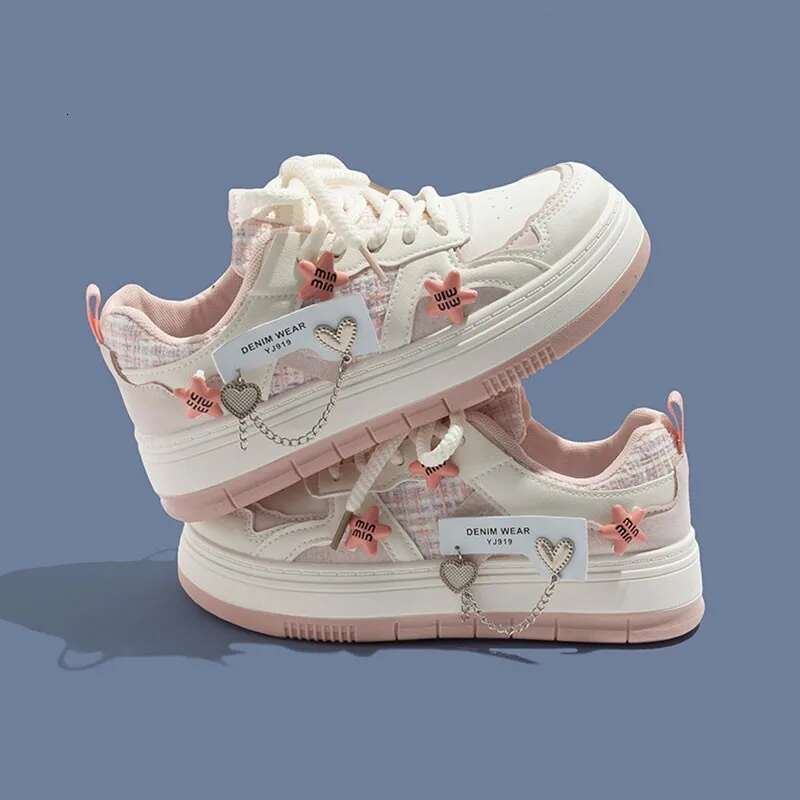 Platform Sneakers Women Wer Kawaii Shoes Sports Cute Vulcanize Korean Fashion Footwear Tennis Female Casual Flats Skateboard