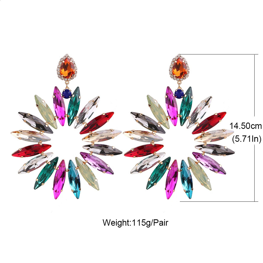 Womens wedding earrings large crystal earrings womens large pendant earrings womens rhinestone jewelry jewelry wholesale 250110
