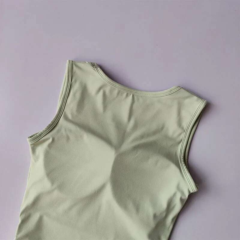 Square Collar Fixed One-Piece Sports Vest For Women Running Breast Collection Cross Shaped Fiess Bra Pilates Yoga Suit Summer