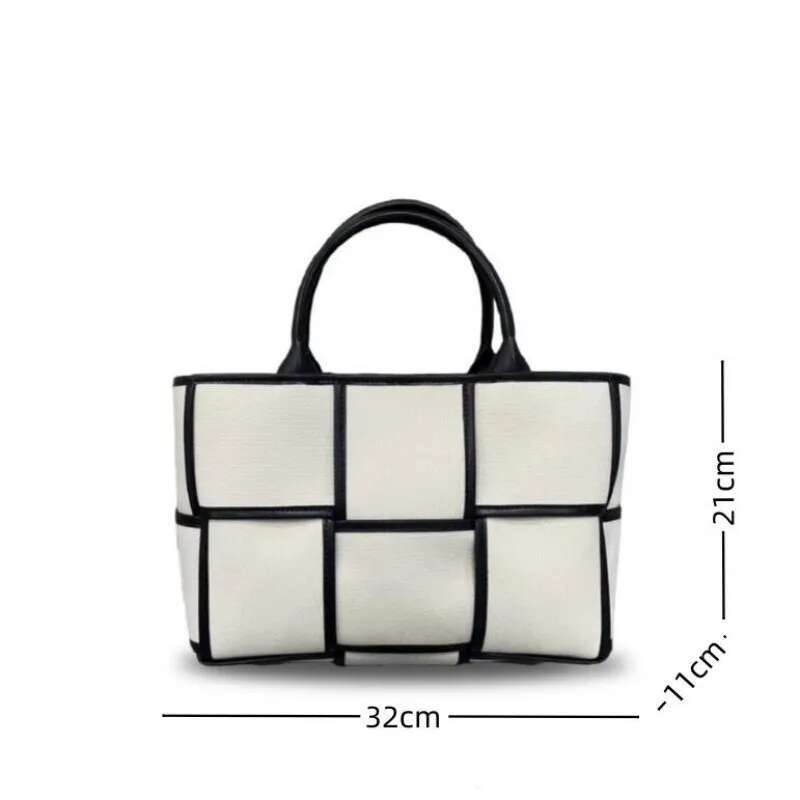 Jamhoo Woven Totes Designer Canvas Handbag Large Capacity Jeans Tote Bag Autumn Winter Shoulder Bags For Women Bolsa