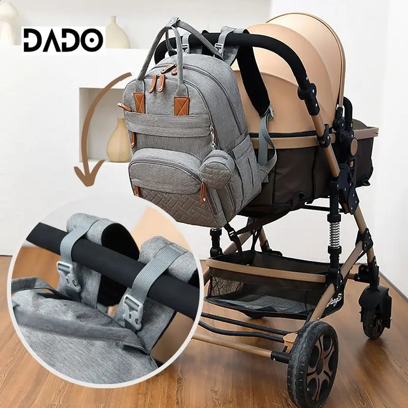 Diaper Bag Backpack Baby Essentials Travel Tote Multifunction Waterproof with Changing Station Pad Stroller Straps Big for Mommy 250106