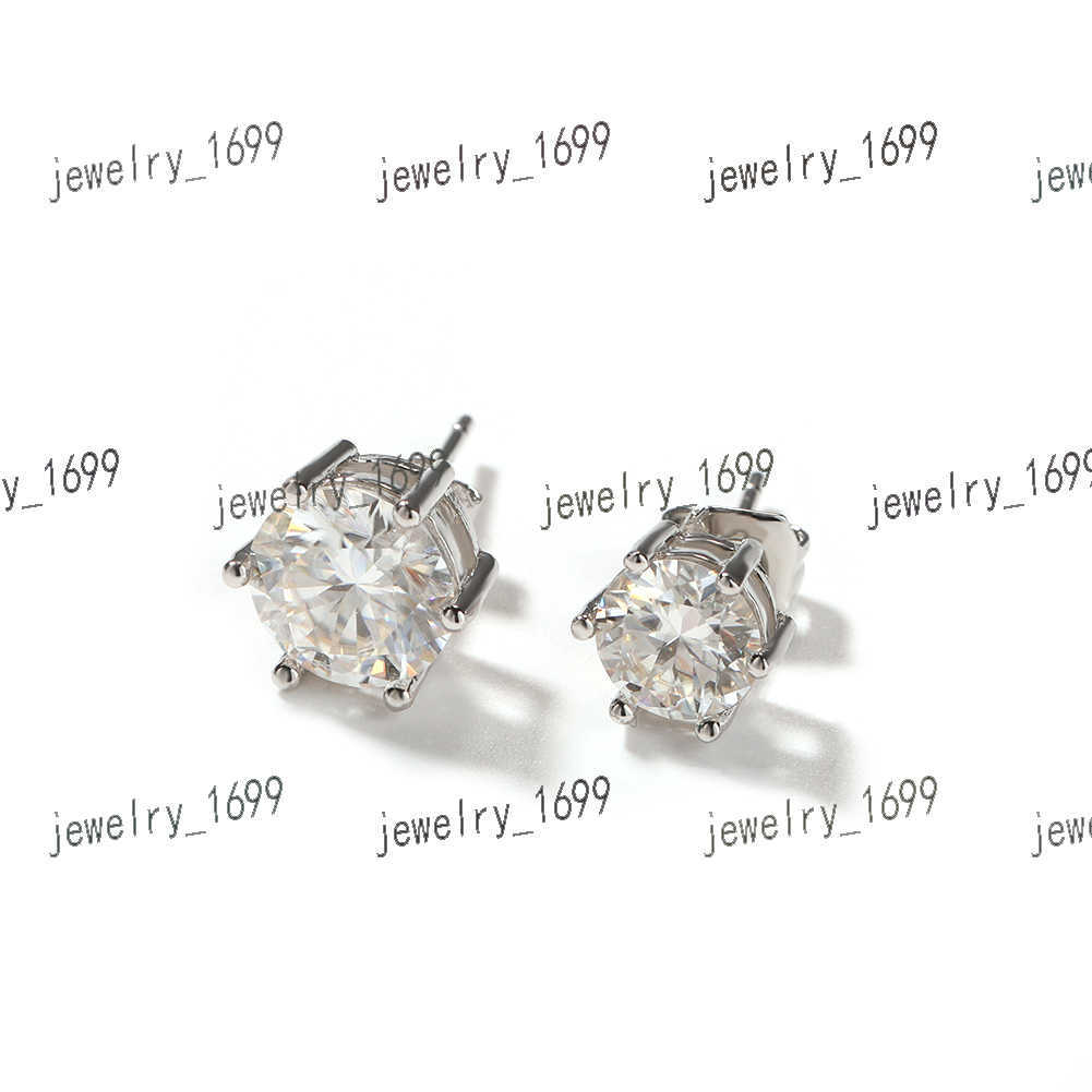 Earrings Silver 925 Sterling Women Moissanite Hip Hop Jewelry Silver Stud Earrings Fashion Earrings 2024 Moissanite Jewelry
