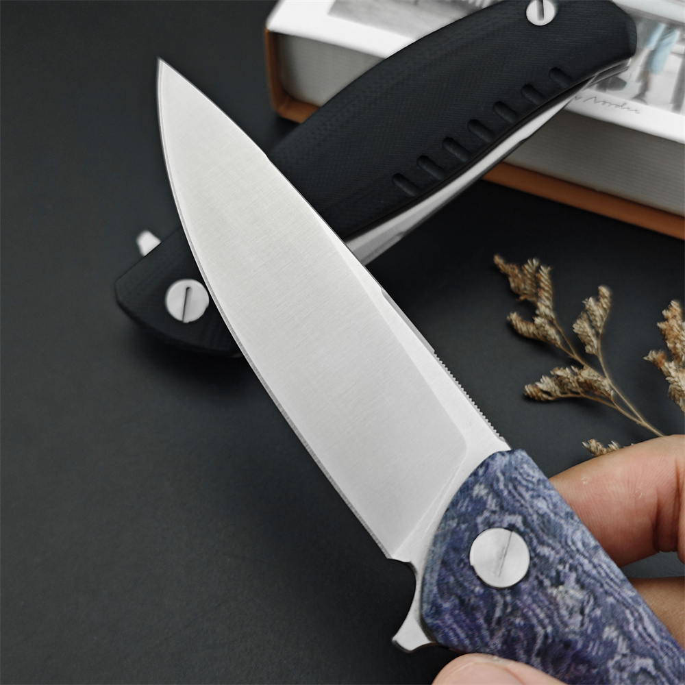 NEW G10 Hunting Knives Folding Quantum Cromax D2 Drop Point Blade Outdoor Camping Pocket Knife EDC Tool with Original Box 15535 3300 535 533 1660 9000