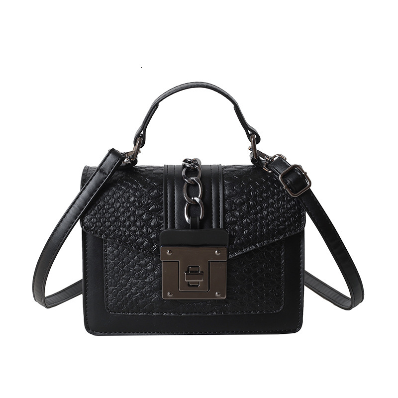 New High-quality Designer Bag With Fashionable Lightweight Texture And Lock Crocodile Pattern Small Square For Women's Multifunctional Shoulder B