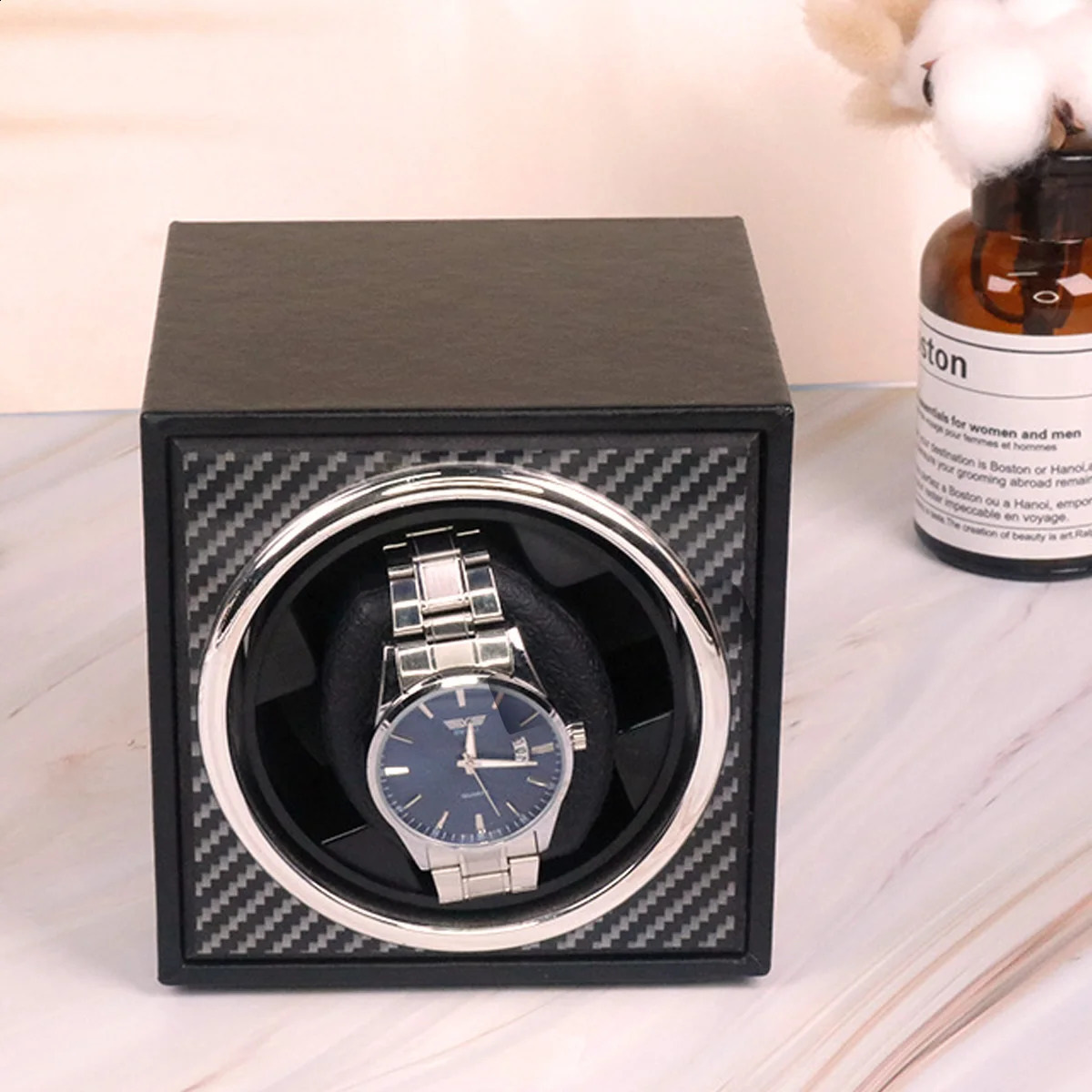 1 Slots Watch Wooden Shaker Watch Box Automatic Winder Watch Display Storage Case Holder 250103