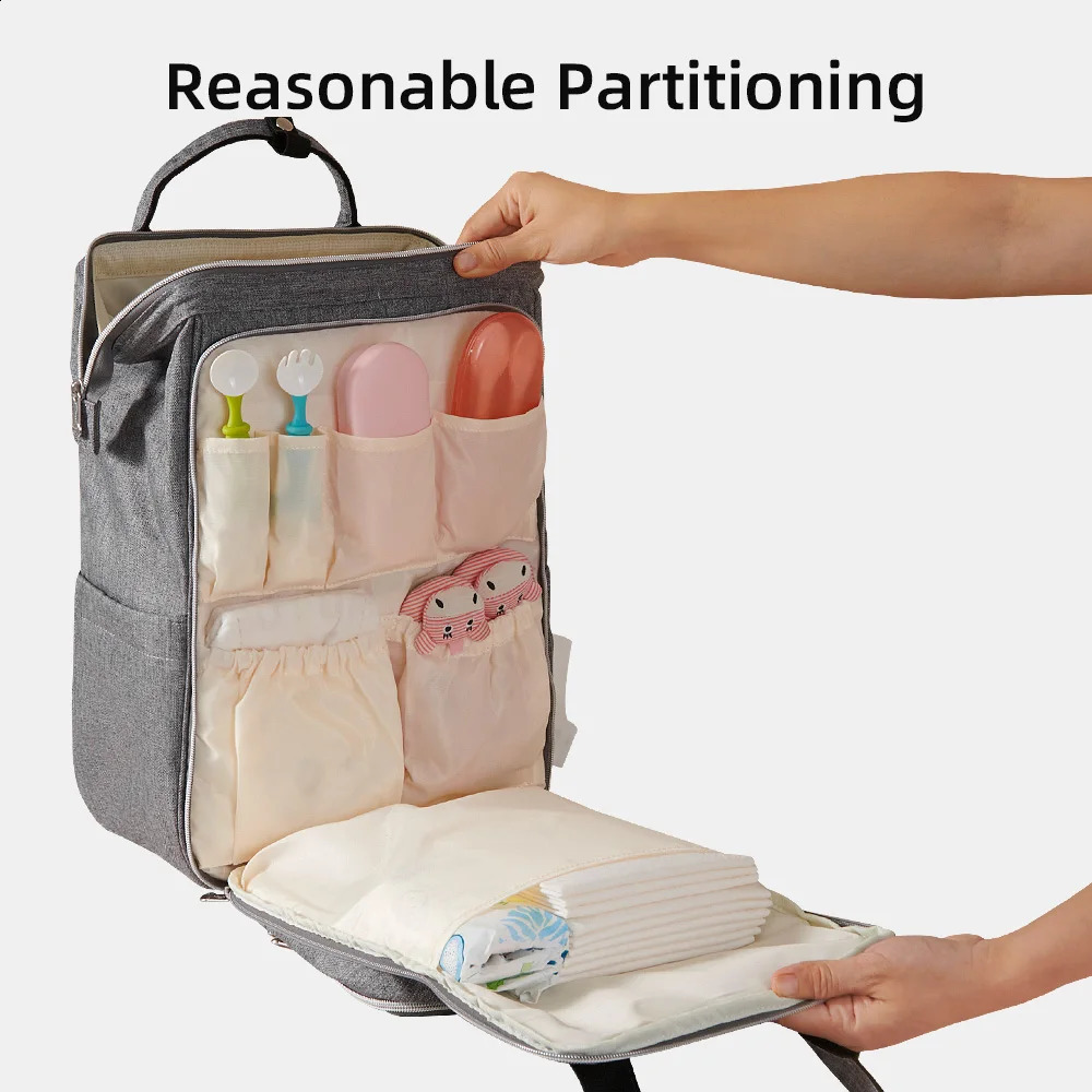 Nappy Backpack Bag Mummy Large Capacity Bag Multi-function Waterproof Outdoor Travel Diaper Bags 250106