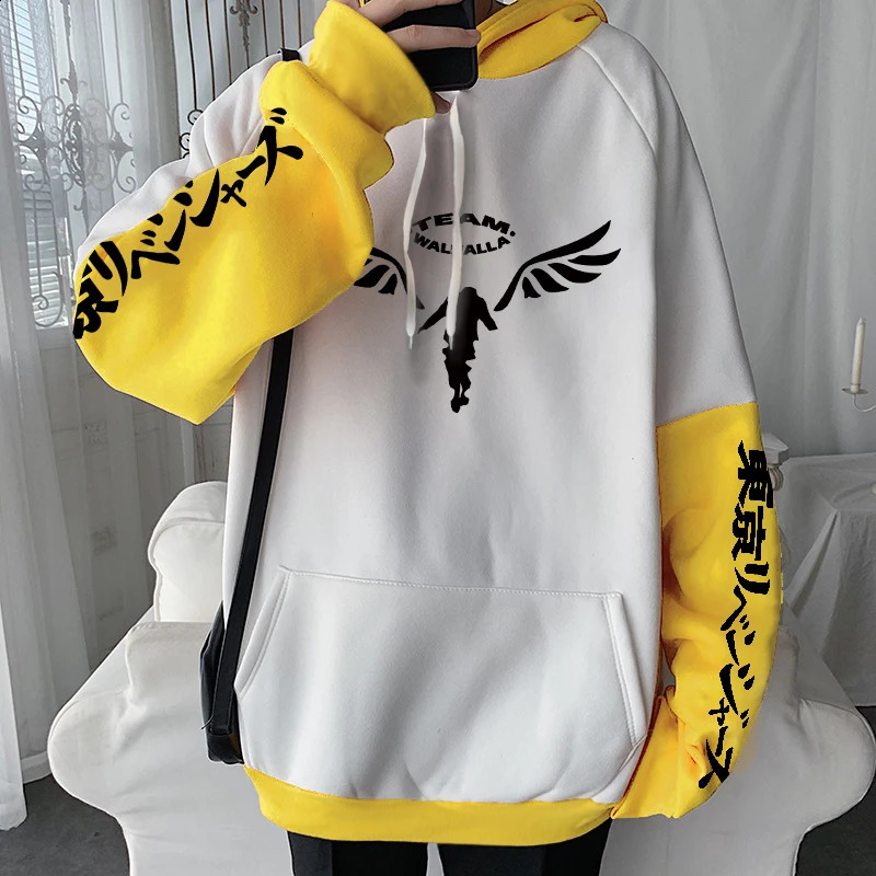 Anime Tokyo Revengers Patchwork Print Hooded Plus Size Hoodie Men Women Sweatshirts Harajuku Autumn Warm Streetwear Pullover 250106