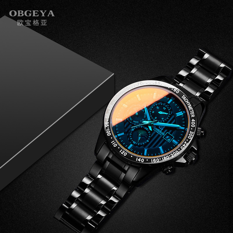 Men's Sporty Casual Watch with Large Dial and Automatic Mechanical Movement