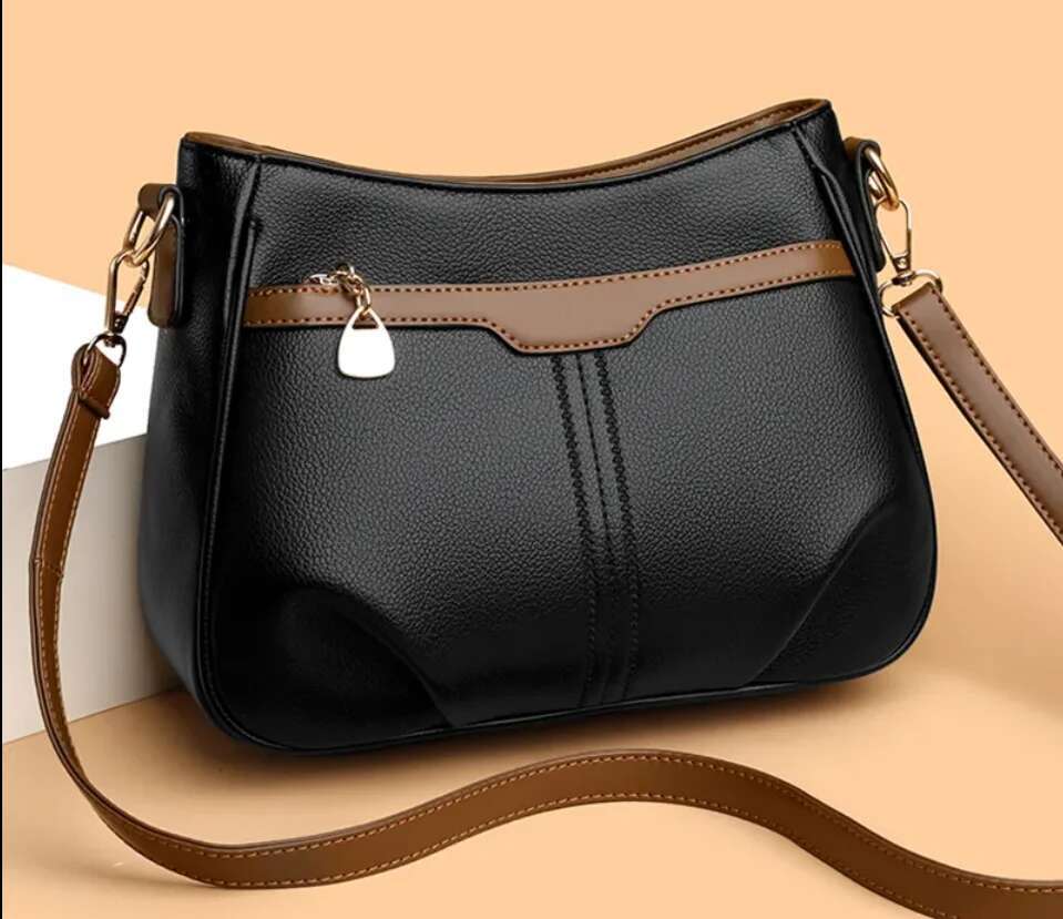 High Quality PU Leather Handbag Purse Women's Bag Solid Color Shoulder Crossbody Bags Lady Messenger Tote Bag For Women