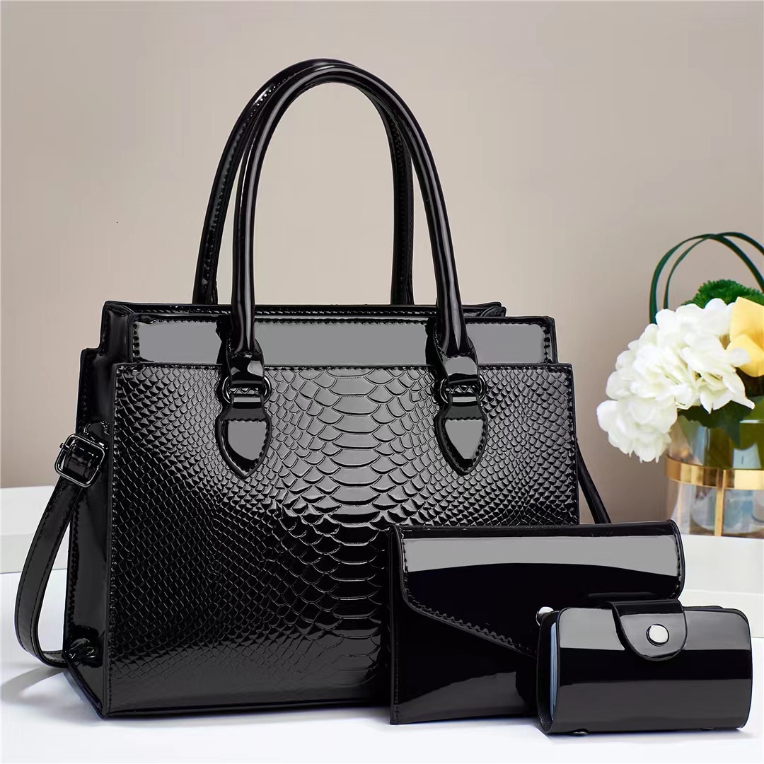 Mother And Child Bag 2025 New Fashion Multi Piece Set With Crocodile Pattern Single Designer Handbag Shoulder Crossbody Handbag