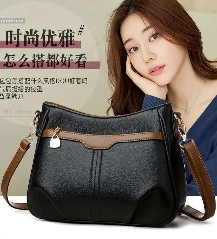 High Quality PU Leather Handbag Purse Women's Bag Solid Color Shoulder Crossbody Bags Lady Messenger Tote Bag For Women