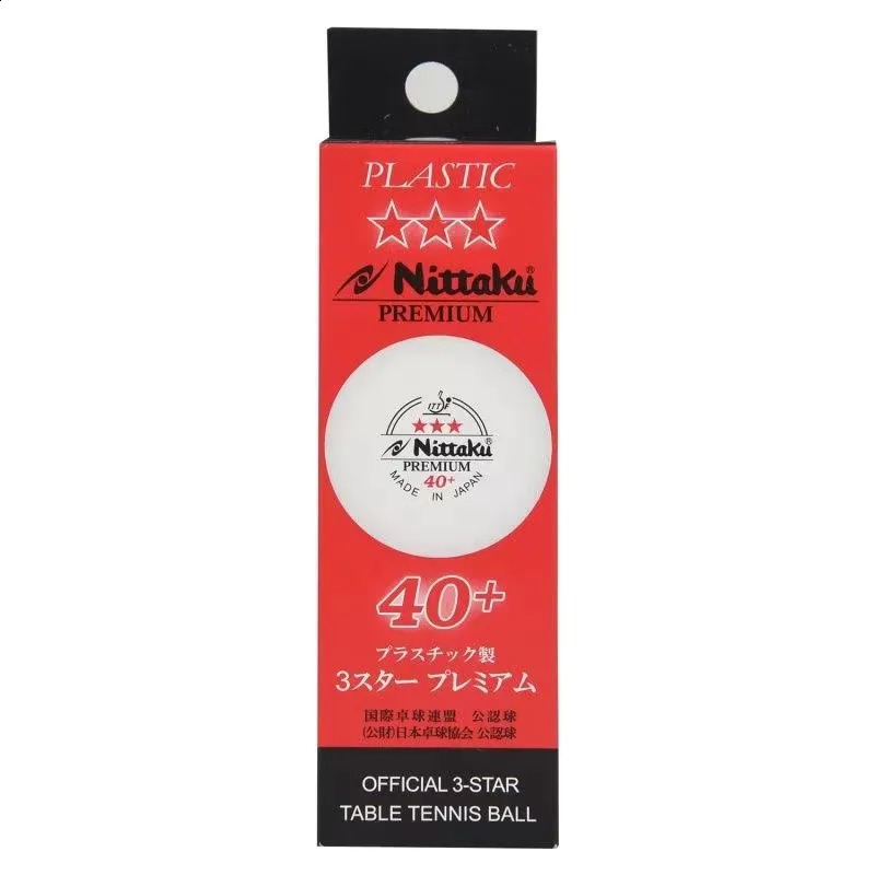 Nittaku ITTF approved 3-Star PREMIUM 40 Seamed Table Tennis Balls Premium Plastic Ball250109