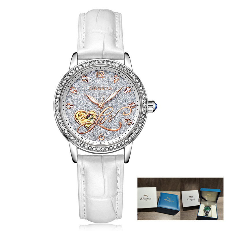 Luxury Fashion Day Date Watch with Full Star Waterproof Ladies' Automatic Mechanical Watch