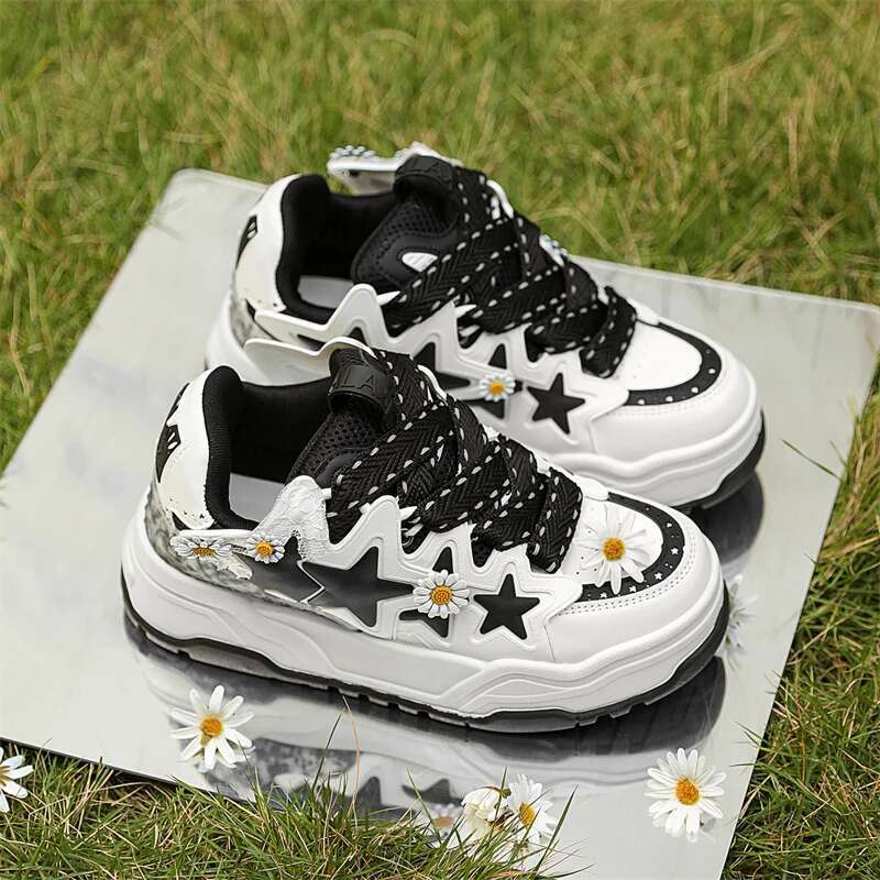 Popular Daisy Bread Heightened Matcake Women's Lefu Flat Indoor And Outdoor Casual Shoes Star Board Shoe