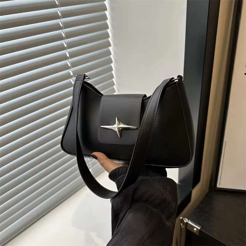2024 Classic Y2k Small Purse Brand Female Handbags Vintage PU Leather Shoulder Bags For Women Daily Ladies Underarm Bag