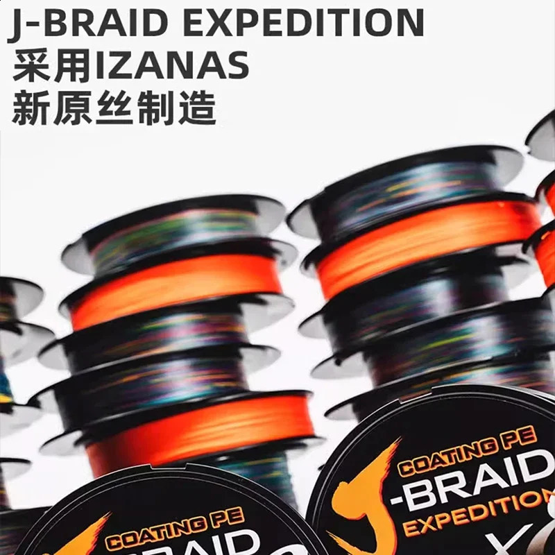 Original DAIWAPE Fishing Line J-BRAID Expedition X8 150M 300M Braided PE Braid IZANAS wire Dark Green Orange Multicolor PESCE 250107