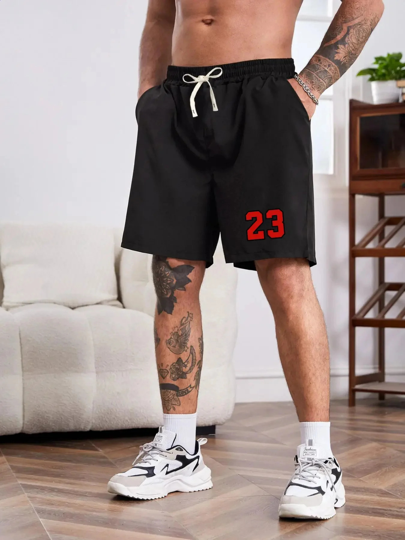 Mens Summer Sports Shorts Fitness Men Basketball Game Training Running Casual Loose QuickDrying FivePoint Pant 250109Z