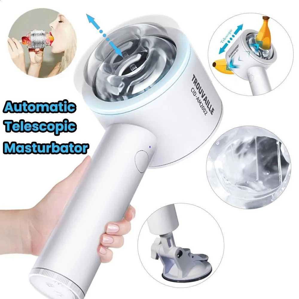 Male Automatic Telescopic Male Mastubator Blowjob Masturbation Equipment Machine Adult Goods Sex Toys for Men Masturbators Cup 250809cj