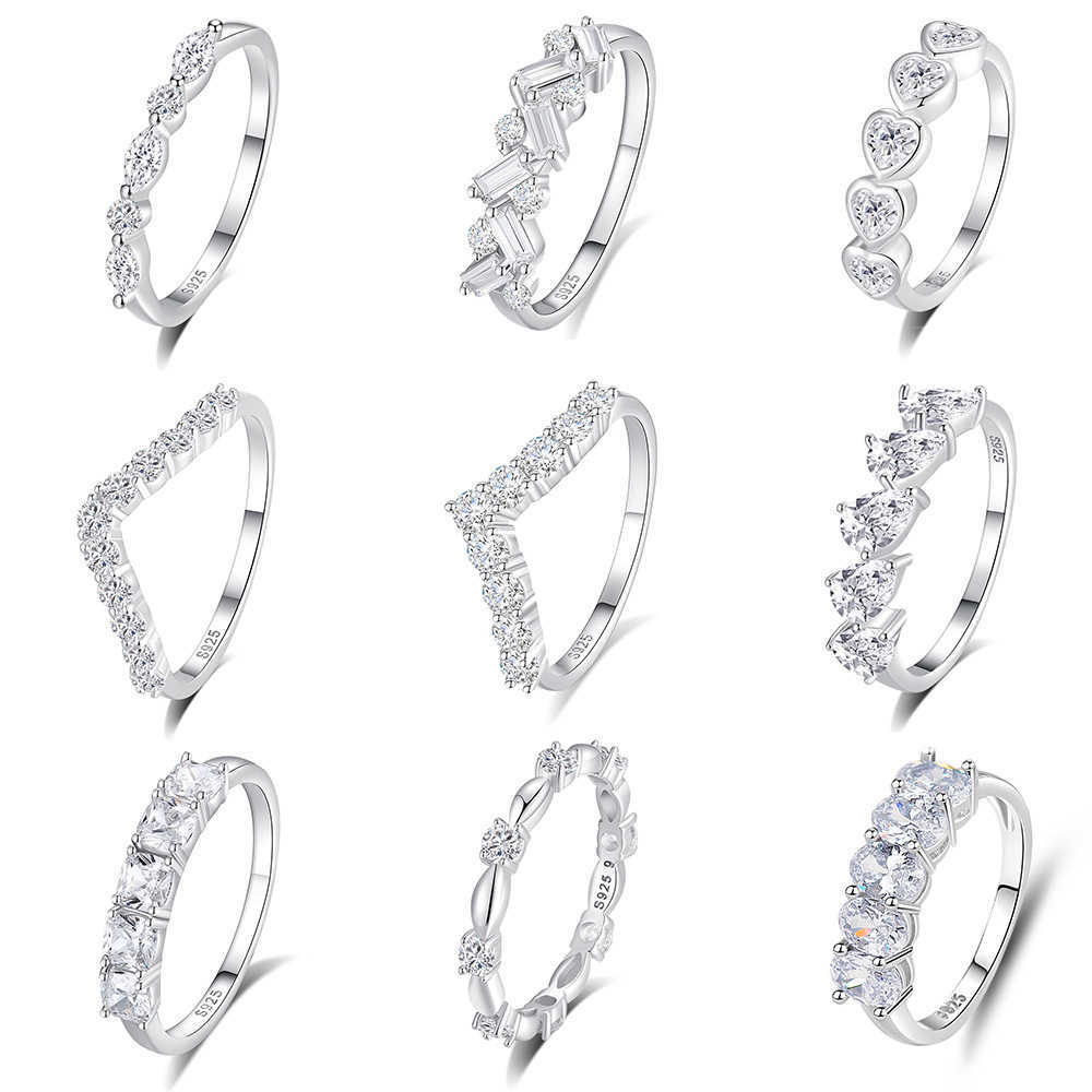 fine jewelry 925 sterling silver high carbon diamond ring jewelry for women 925 silver ring moissanite wedding engagement ring