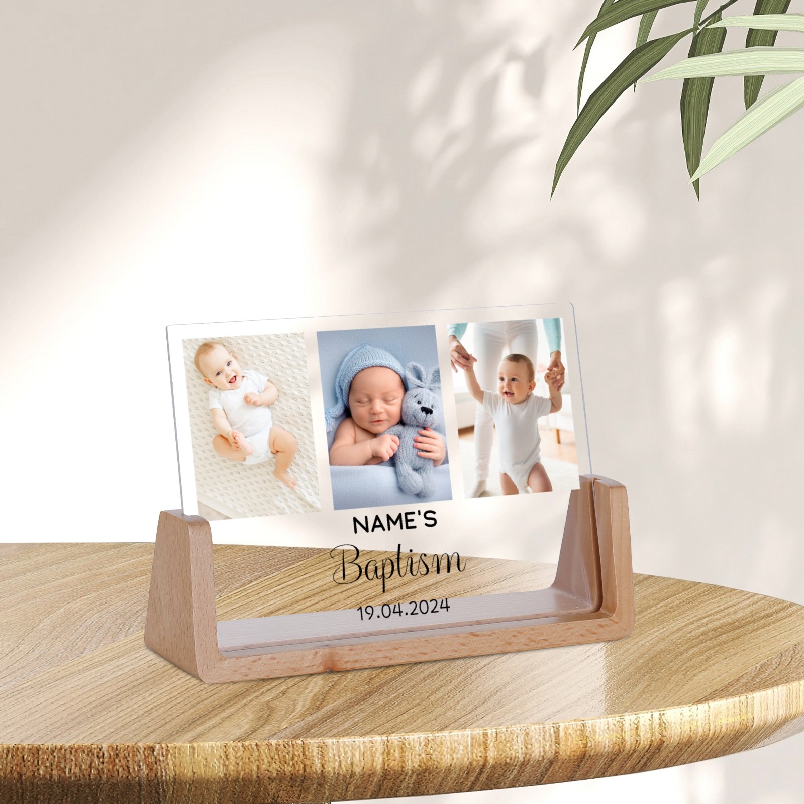 Custom Baby Photo Frame Birthday Baptism Gift Newborn Parent Personalised Bedroom Nursery Decor Picture Frames for Boy Girl H260306