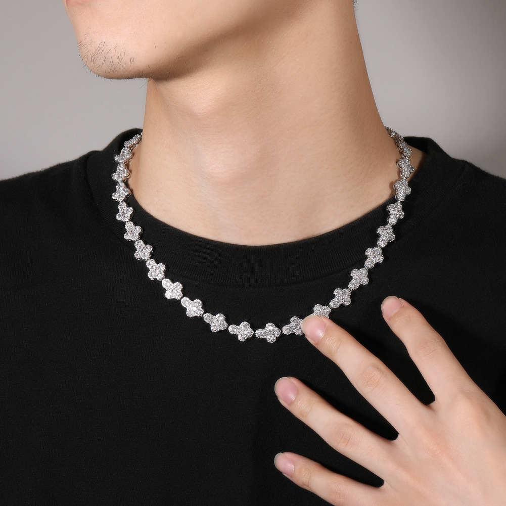 11mm Hip Hop Cross Tennis Chain Necklace Bracelets Cuban Chain 5A CZ Stones Real Gold plated Jewelry