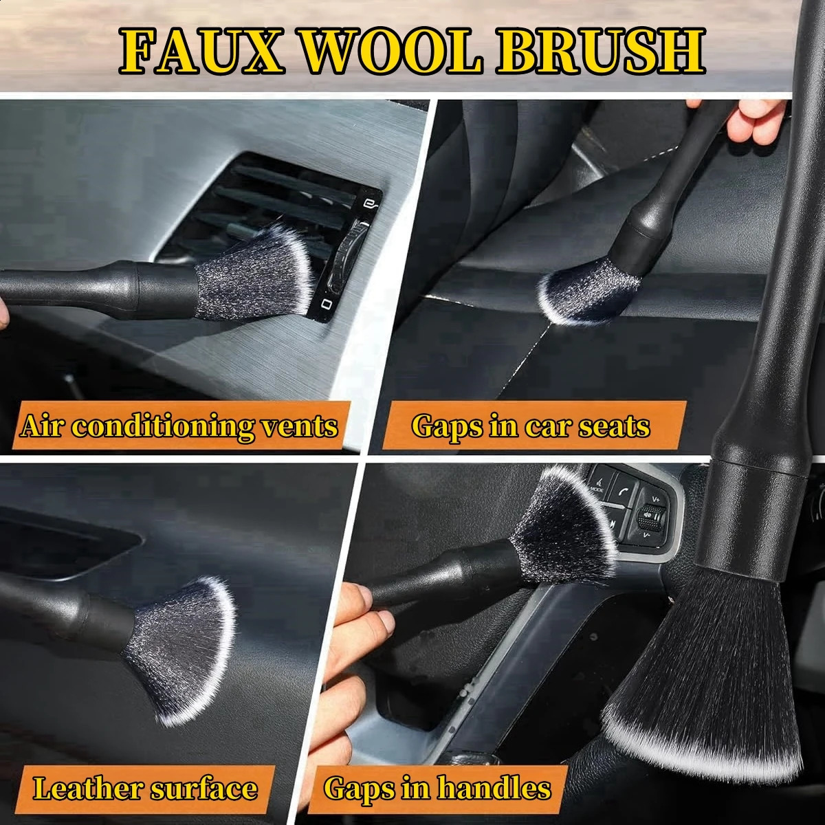 45PCS Car Detailing Brush Set Air Conditioning Vent Clean Crevice Sweep Dust Duster Auto Interior with Wash Tool 250103