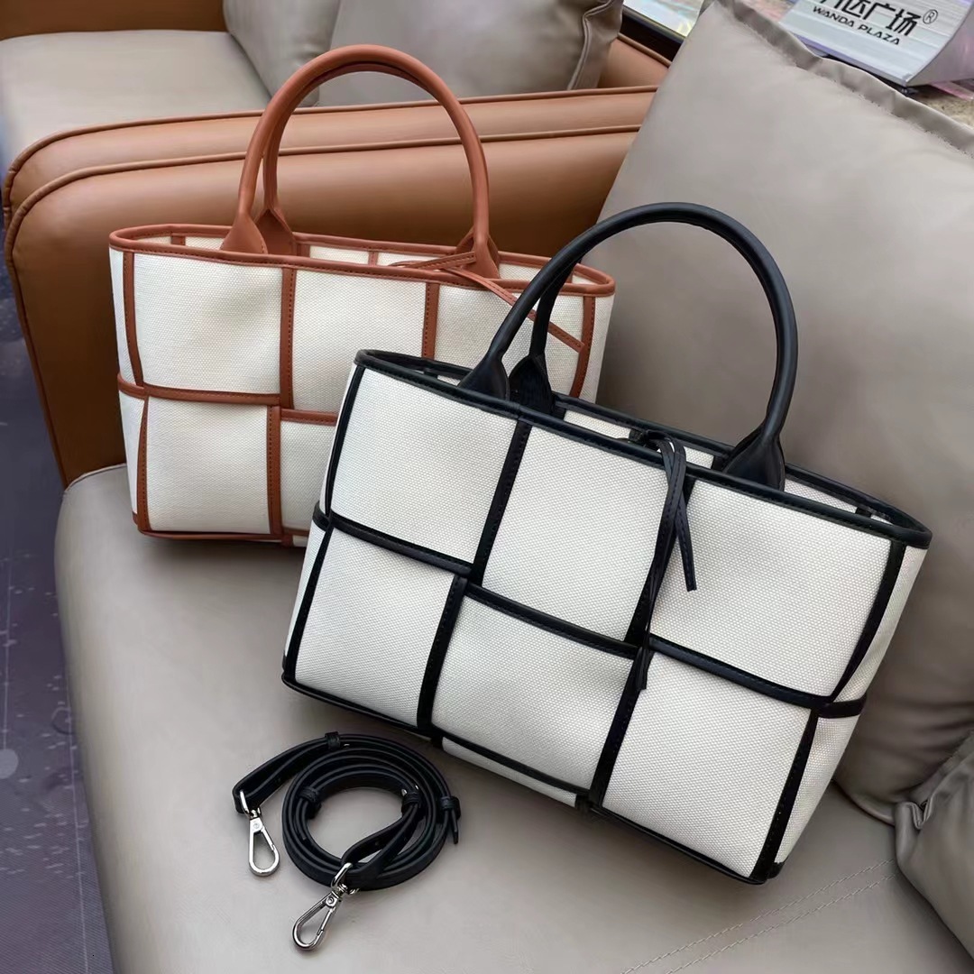 Jamhoo Woven Totes Designer Canvas Handbag Large Capacity Jeans Tote Bag Autumn Winter Shoulder Bags For Women Bolsa