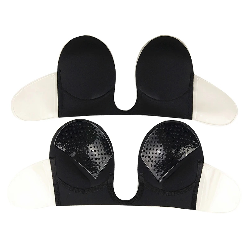 Women's Strapless Bras Invisible Push Up Bra Silicone Brassiere Deep U Underwear Dress Wedding Party Sticky Self-adhesive