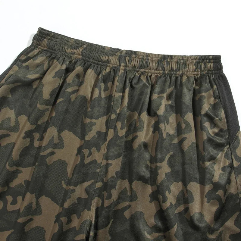 mens elastic loose running shorts for summer leisure elastic waist knee length printed Plus size XL 2XL 3XL 4XL 250109