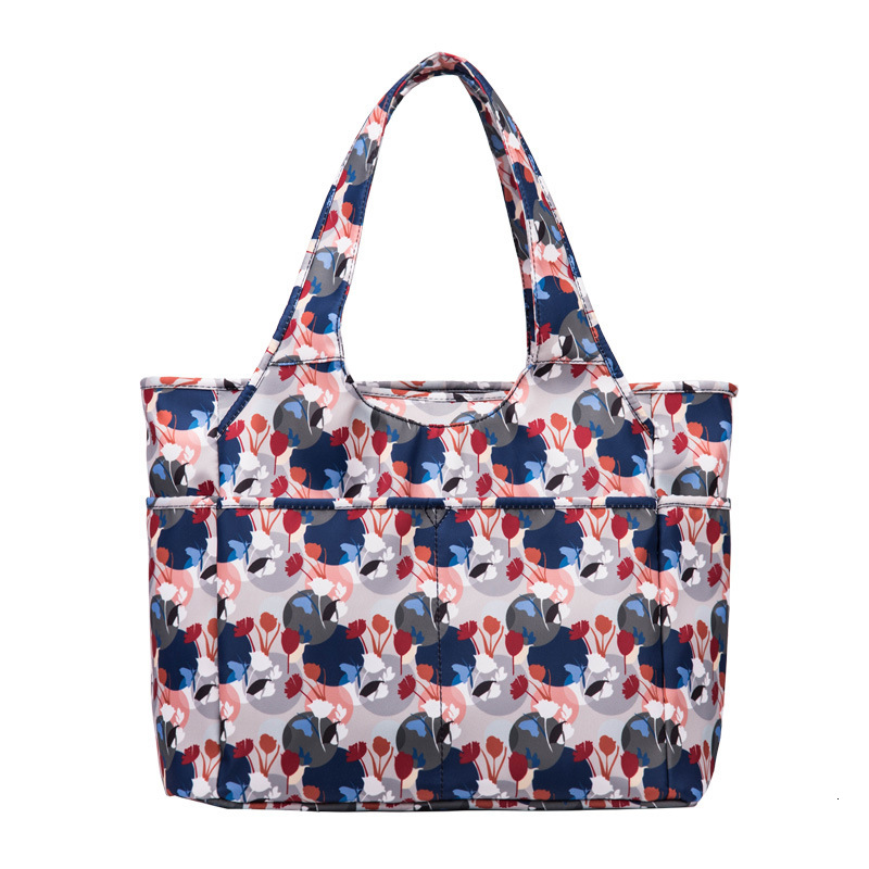 Women's Printed Fashion Casual Versatile Large Designer Handbag Capacity Travel Oxford Nylon Handheld Shoulder Bag