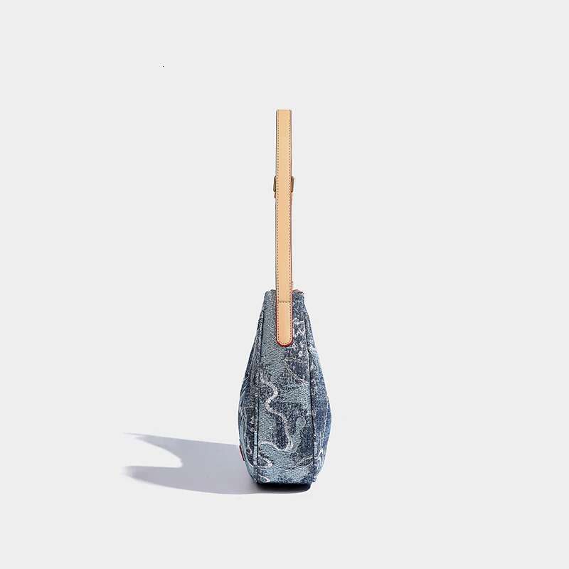 Niche Design Exquisite And Denim Shoulder High-End Fashion Armpit Daily Versatile Small Square Trendy Bag