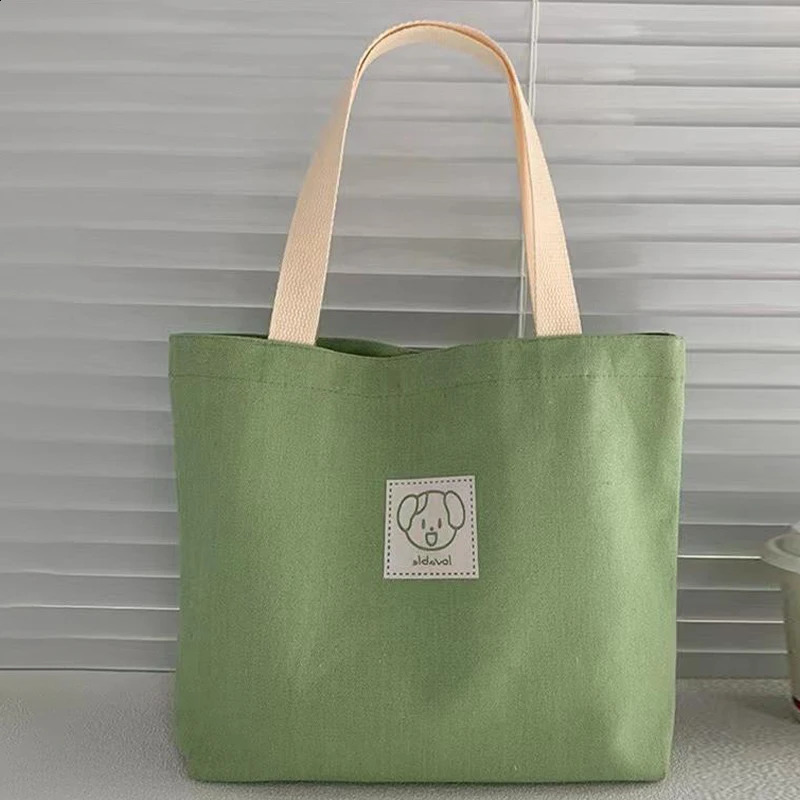 Canvas Bag Women S Large Capacity Simple Shoulder Commuting Handbag 250107