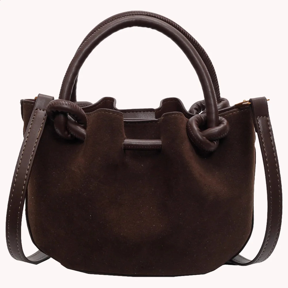 Women Retro Top Handle Bag PU Leather Crossbody Bags Shoulder Bag Lady Handbags Purses Fashion Versatile Bucket Bag Sling Bag 250106