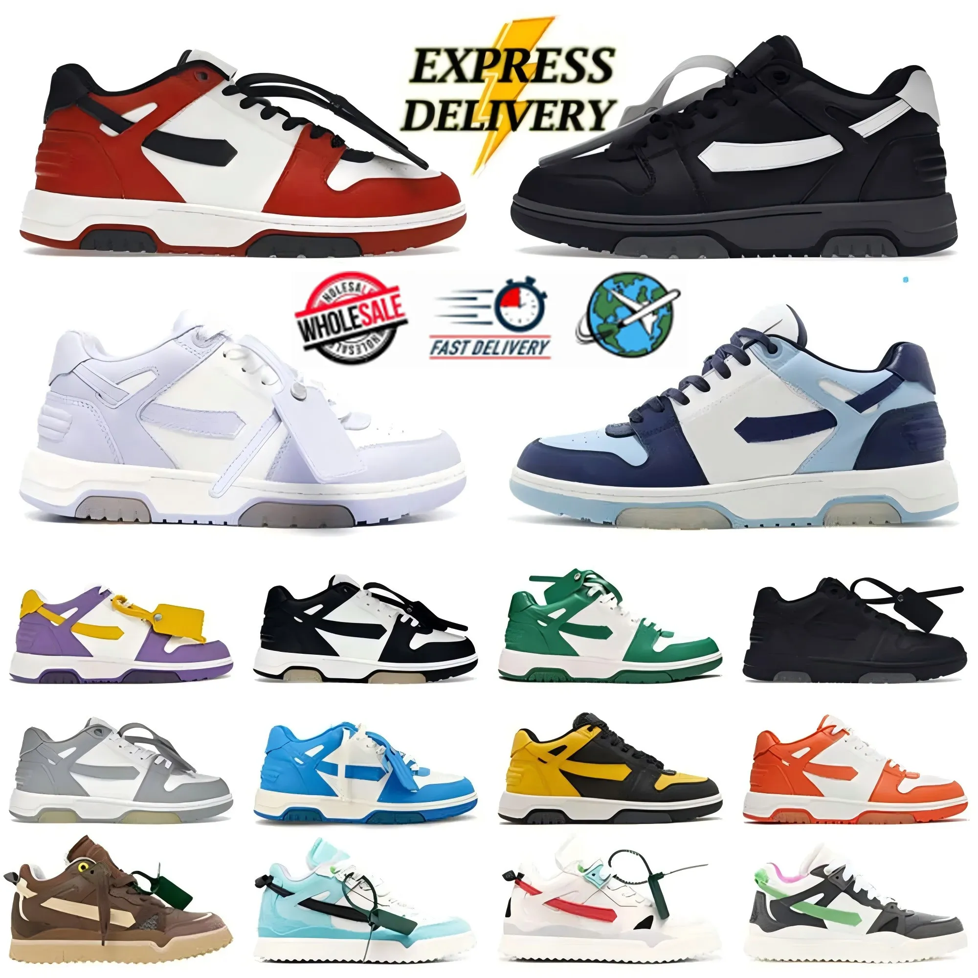 Free Shipping High Quality Out of Office Sneaker Designer Casual Off Whitesdesigner Shoes Women Sports Mixed Color Flat Men Vintage Distressed Mens Trainers