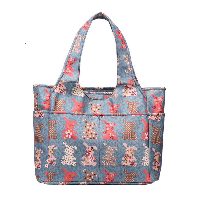 Women's Printed Fashion Casual Versatile Large Designer Handbag Capacity Travel Oxford Nylon Handheld Shoulder Bag