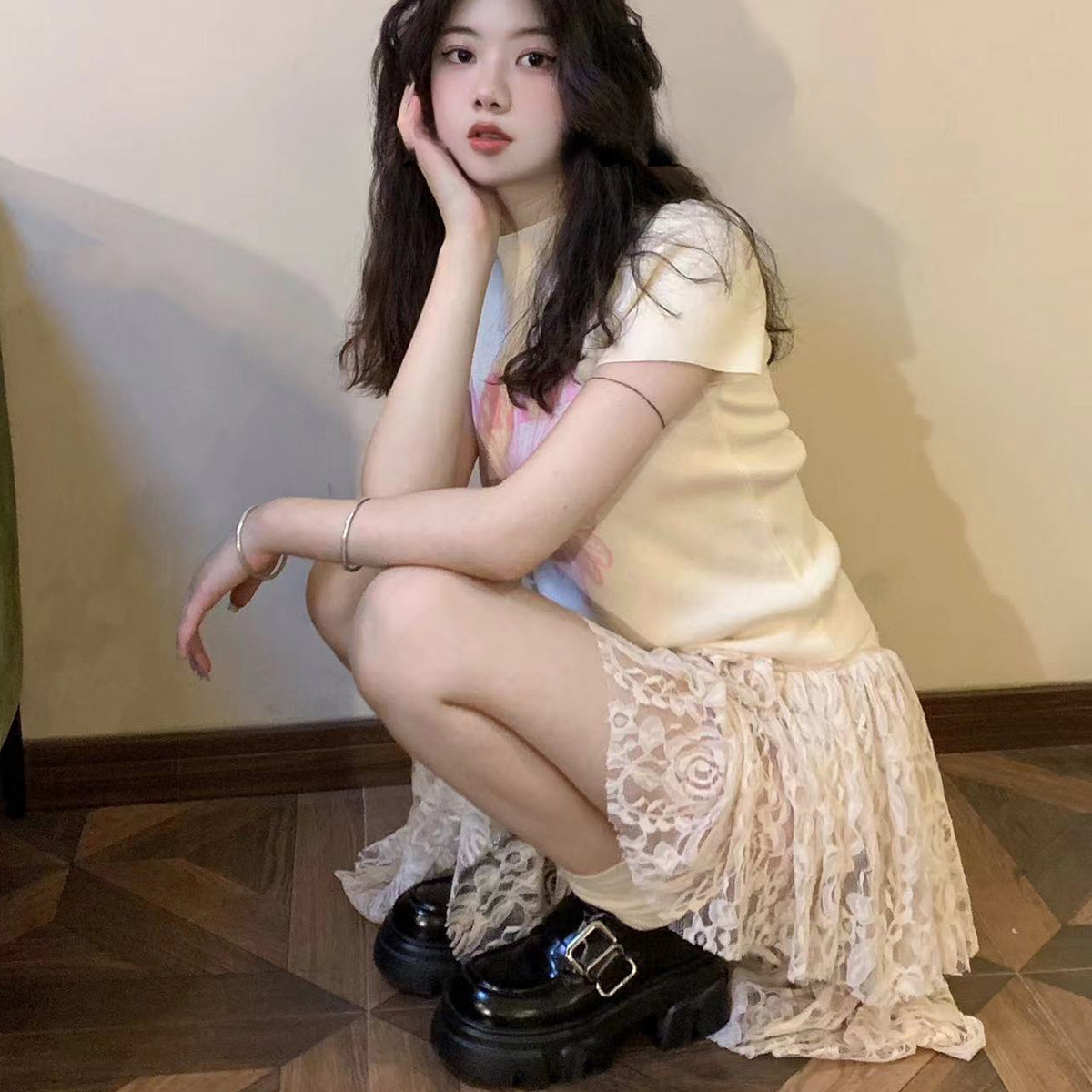 Eloping With Love~Four Seasons 7Cm Tall, Short, Thick Soled, Small Leather 2024 Autumn Edition, British Loafers, Single Shoes For Women