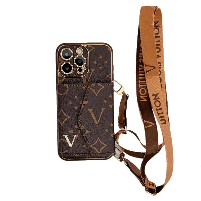 Wallet Phone Case Designer iPhone Case for iPhone 16 Pro 15 14 13 12 11 Pro Max 15 Plus Samsung s24 ultra s23 s22 Case Zipper Purse Card Slot Bag Holder Crossbody