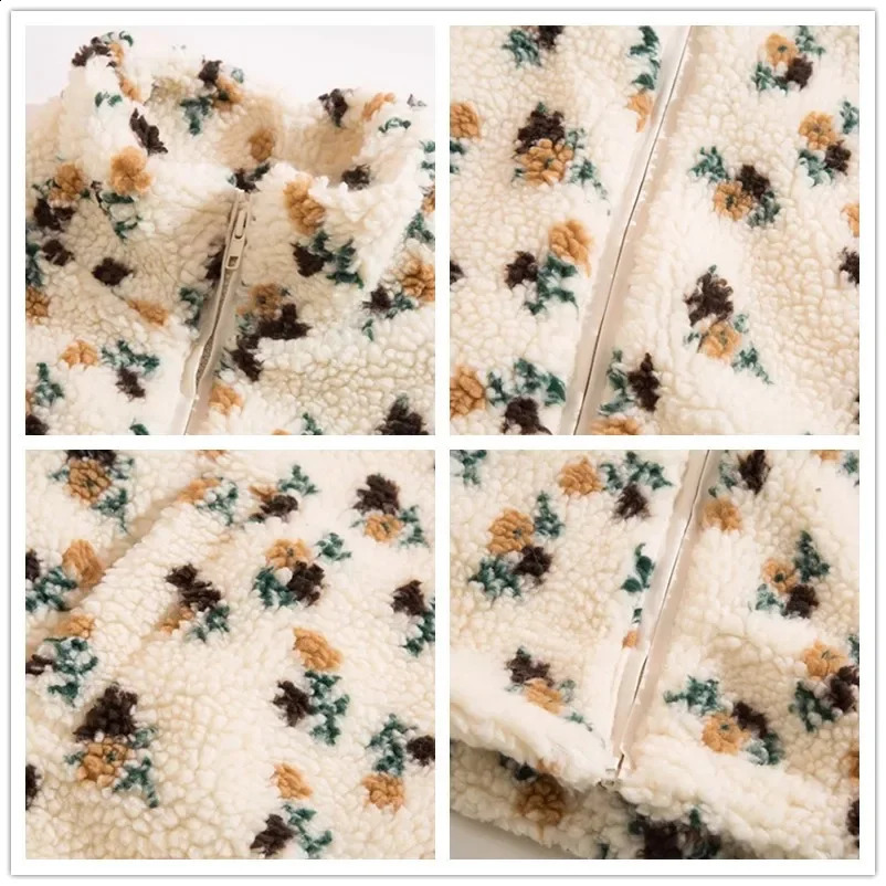 Harajuku Trendy Lambswool Jacket Men 2025 Autumn Winter Vintage Warm Fleece Coats Couple Zipper Loose Hip Hop Hipster Streetwear 250107