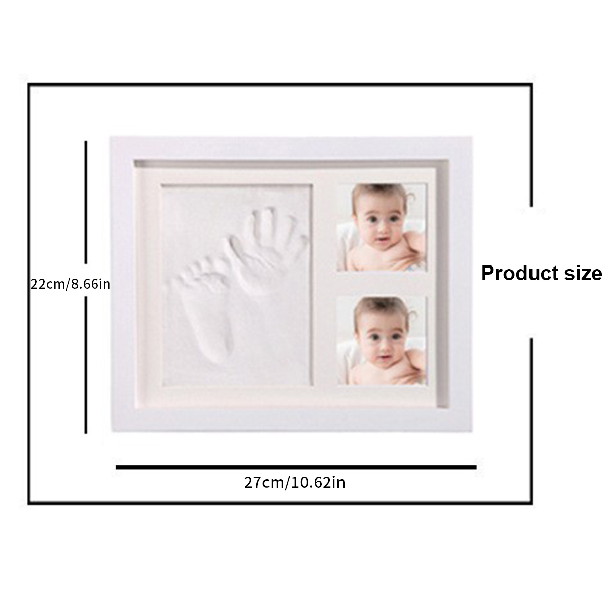 Baby hands and imprints newborn picture frame parent-child handmade diy children's small feet custom full moon gift H260306
