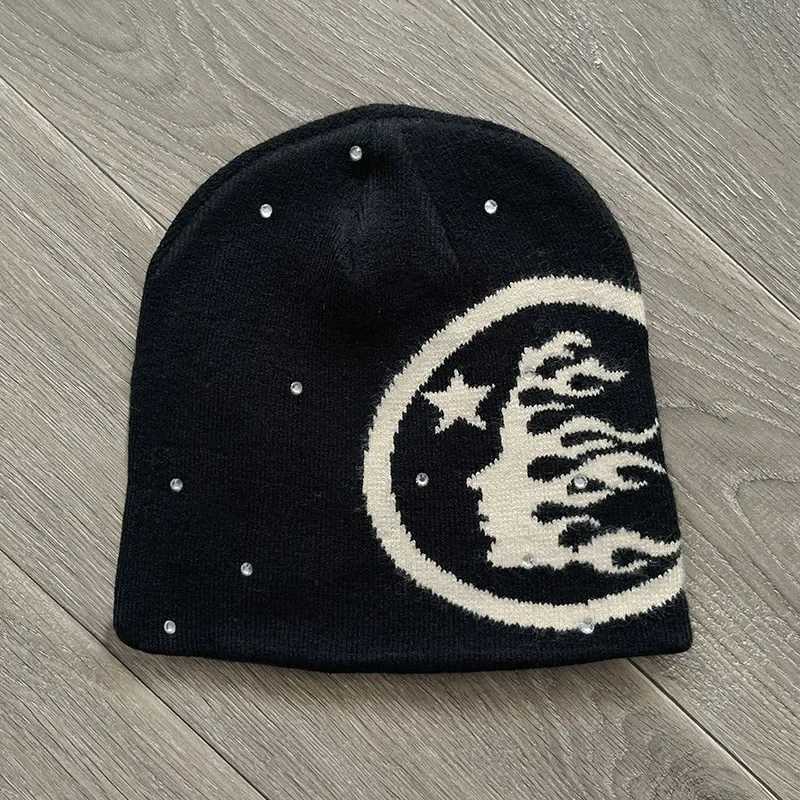 Beanie/Skull Caps Studios Sports Flame Beanie Knitted Casual Wool Cold Hat H250113 GTJV