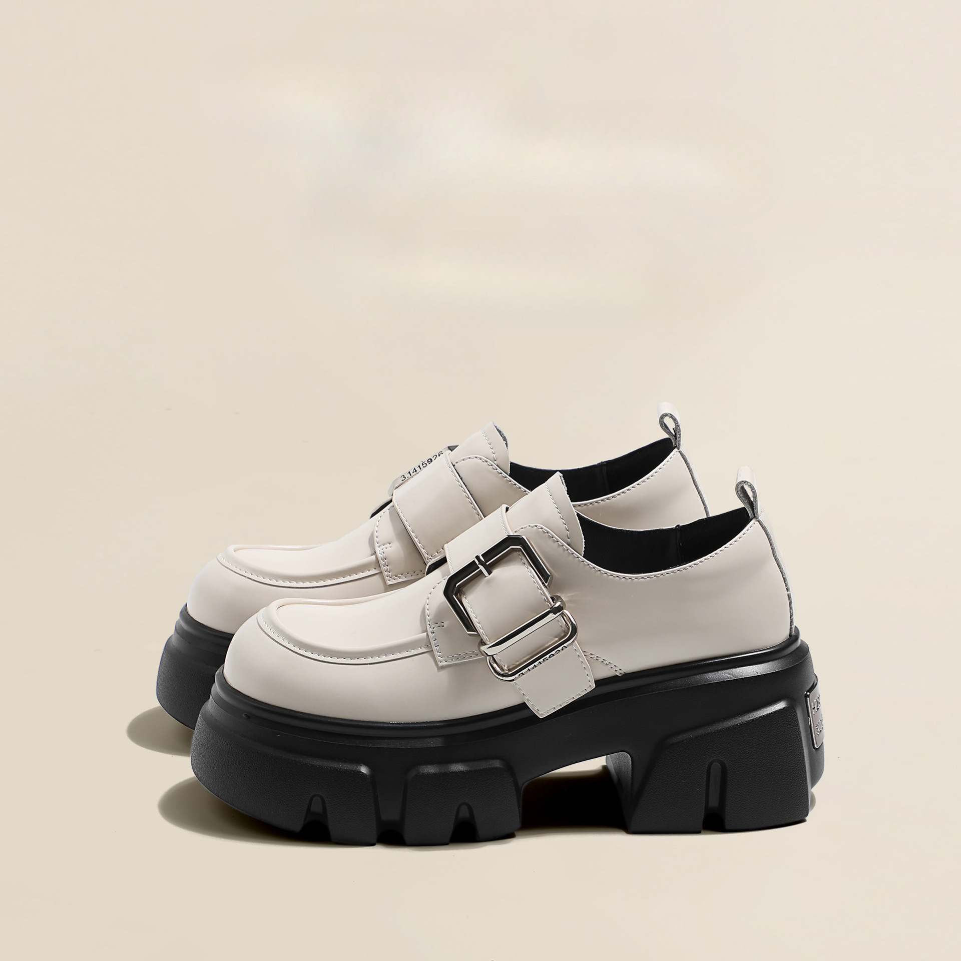 Eloping With Love~Four Seasons 7Cm Tall, Short, Thick Soled, Small Leather 2024 Autumn Edition, British Loafers, Single Shoes For Women