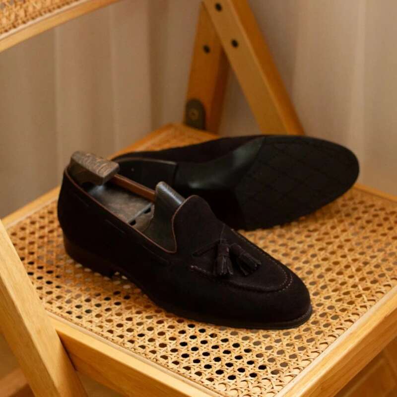 Genuine Leather Loafer For Men Handmade British Trendy Lazy Casual Shoes New Versatile