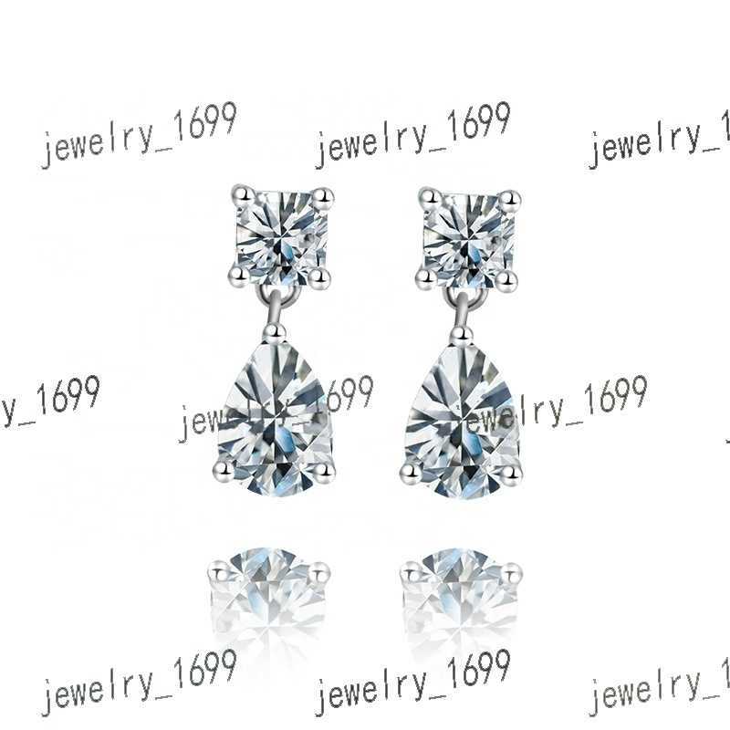 New Arrivals VVS Moissanite Huggie Hoops Fashionable Womens Stud Earrings with Sterling Silver Dangle and Drops S925