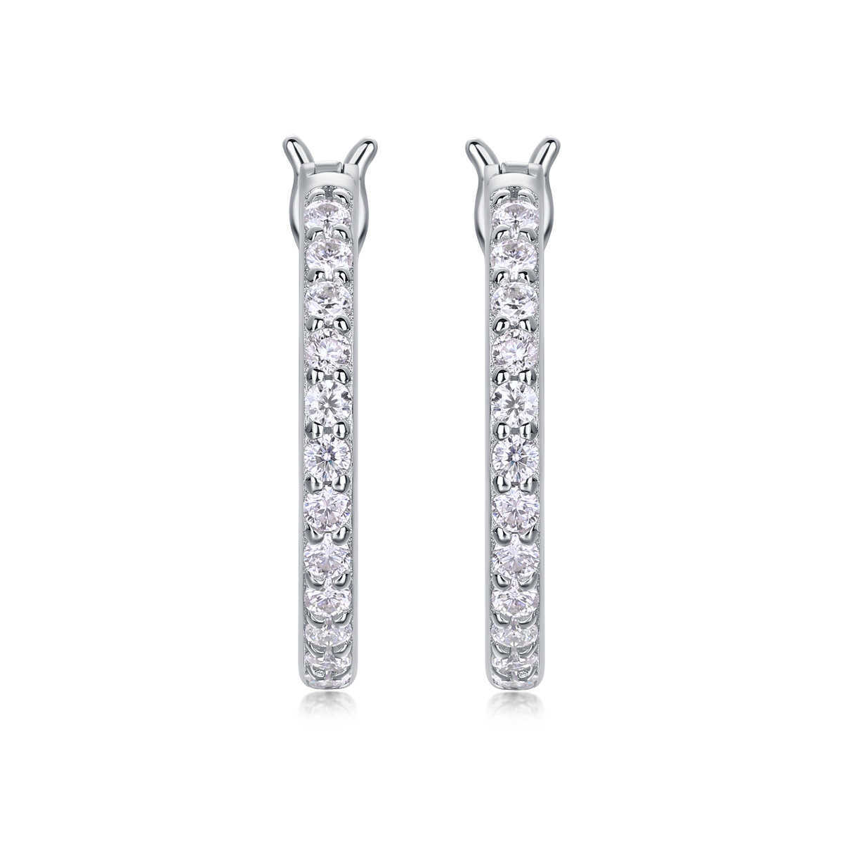 100% Moissanite Round Earrings for Halloween New 925 Sterling Silver Earrings GRA Certified High Quality Womens Jewelry