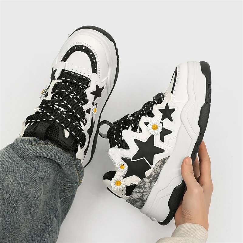 Popular Daisy Bread Heightened Matcake Women's Lefu Flat Indoor And Outdoor Casual Shoes Star Board Shoe