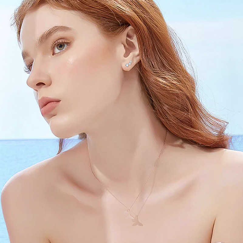 Luxury Moissanite Earrings Set 925 Sterling Silver Four Leaf Fashion Screw Back Studs VVS Diamond Men Women Jewelry With GRA