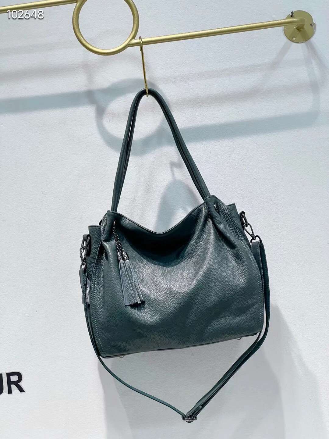 Genuine Women's Bag Tote Large Capacity Fashion Shoulder Crossbody Head Layer Cowhide Casual Soft Leather Handbag