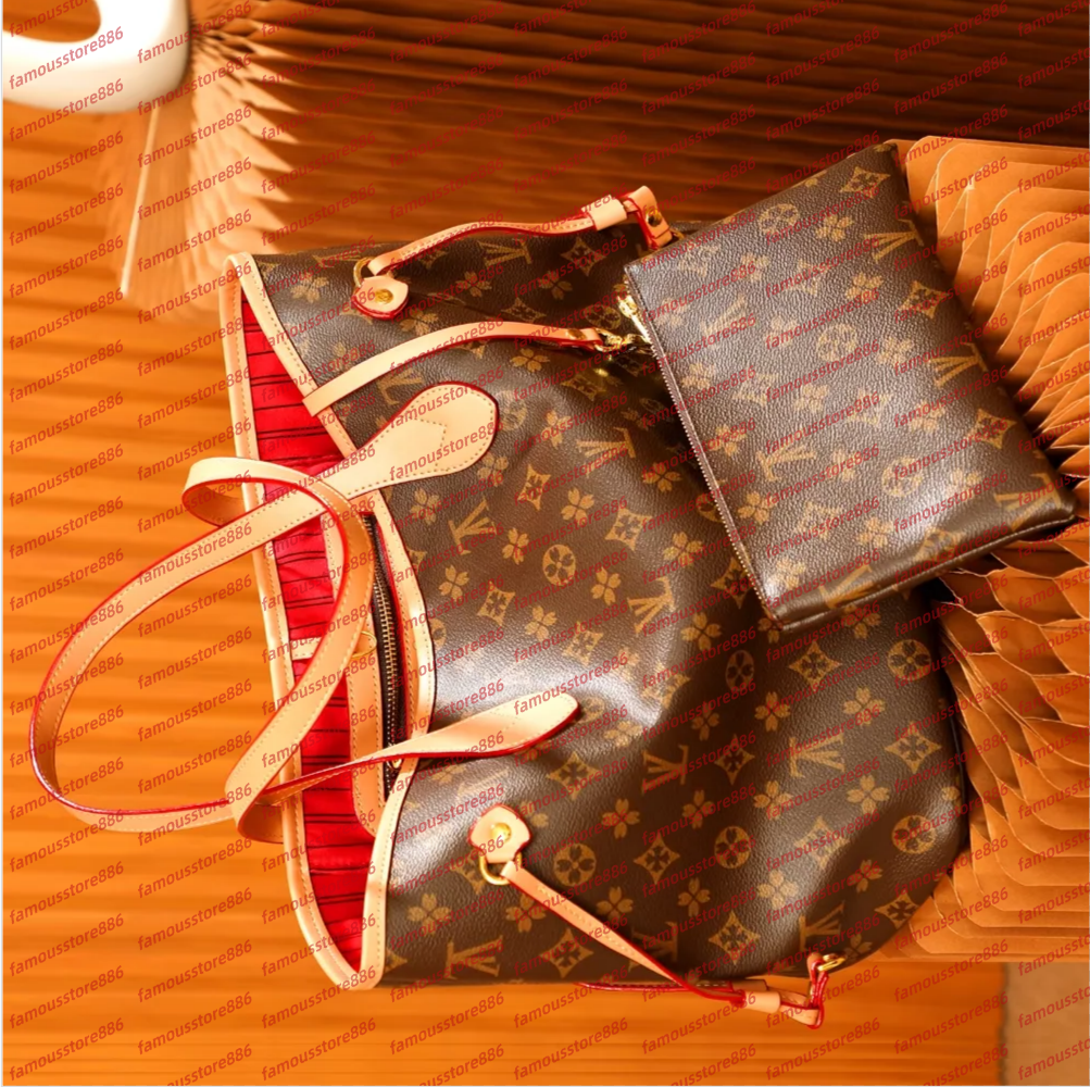 2pcs Set Designer Bag Tote Bag Luxurys Bags Women Handbags Classic Ladies Designer Messenger Composite Bag Lady Clutch Bag Shoulder Tote Female Purse Wallet