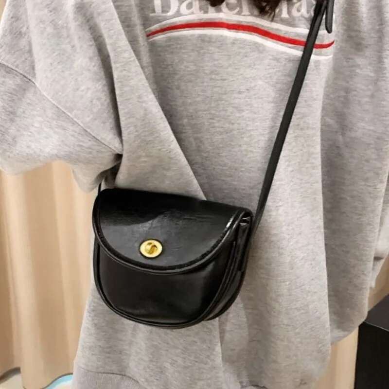 JIAERDI Vintage Brown Mini Women Retro Pu Leather Saddle Messenger Bag Purse Ladies Haruku Casual Crossbody Bags Aesthetic